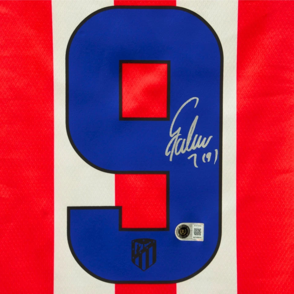 Radamel Falcao Signed Atletico Madrid Home Soccer Jersey #9 Framed with Beckett COA