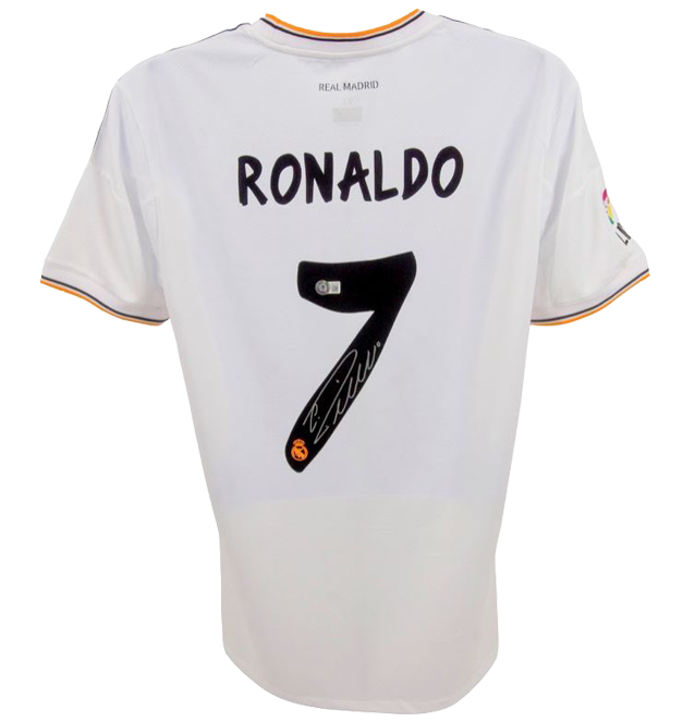 Ronaldo Nazario Signed Real Madrid Jersey - Beckett COA - MVPs