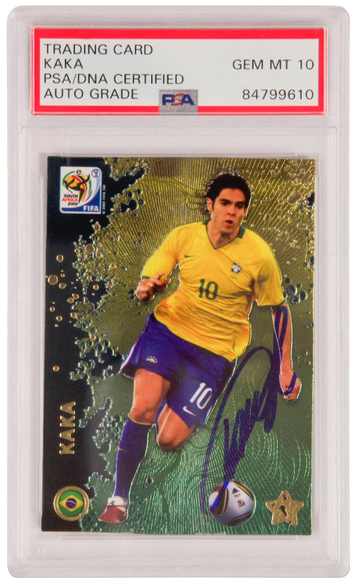 Kaka Signed 2010 World Cup Foil Card - PSA 10 - MVPs - Authentic